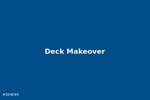 Before and after deck makeover showing weathered boards transformed into a clean finished deck